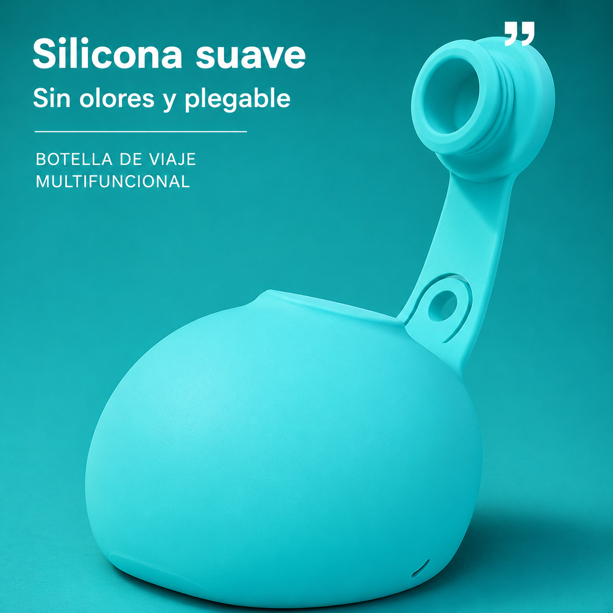Botella Plegable Premium de Acero Inoxidable con Mosquetón Integrado